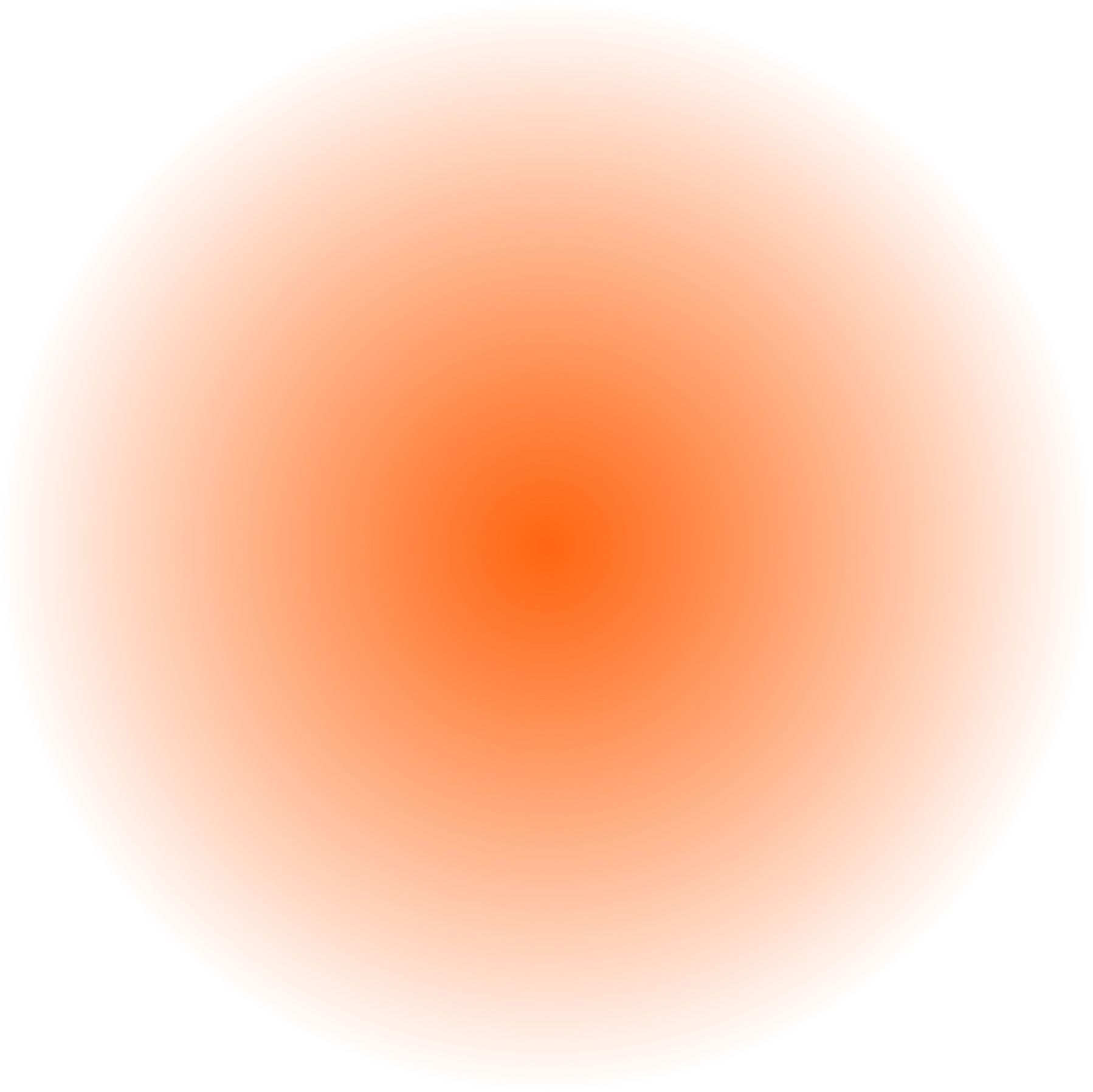 Orange transparent round gradient